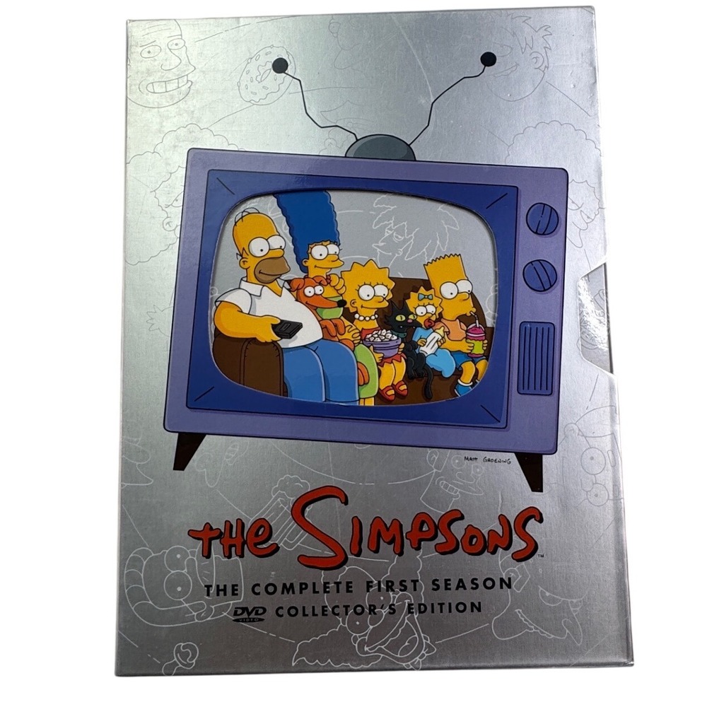 The Simpsons The Complete First Season DVD Collector's Edition 3-Disc Set Silver